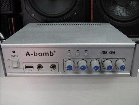 邦姆USB40A超市门店U盘蓝牙播放 定压广播喇叭家用50W/40W小功放 - 图1