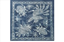 Danzhai plays into the wax-dyed flower bird fish wormwood Wax Dyeing Pattern Township Earth Breath Ethnic Style Batik Fabric