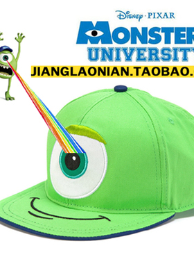美国 正版迪士尼 怪物大学 摆件 大眼仔 棒球帽  毛线帽