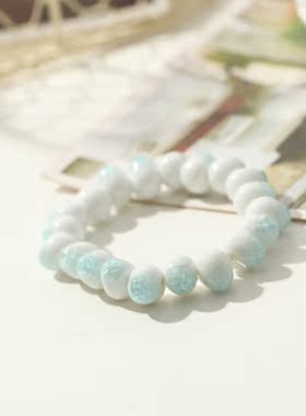 陶瓷蓝色水滴状饰品串珠韩版手链