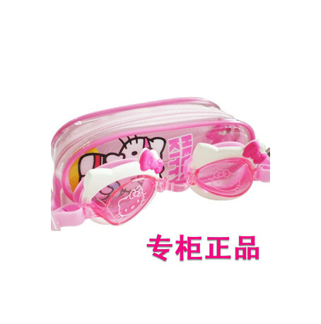 正品Hello Kitty凱蒂貓兒童游泳鏡KT卡通防霧游泳眼鏡可專櫃驗貨