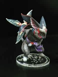 动漫GK手办迅龙猫魔物猎人 怪物猎人迅龙装小猫手里剑白件模 现货 - 图1