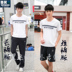Mở rộng mùa hè mới cho nam thể thao phù hợp với quần short tay ngắn thể thao trung niên phù hợp với thể thao nam mùa hè quần mỏng - Thể thao sau bộ thu đông adidas nam Thể thao sau