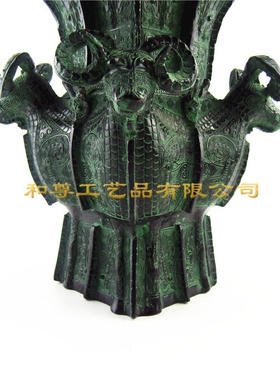 仿古青铜器四羊方尊家居摆件装饰礼品艺术工艺品包邮公司别墅装修