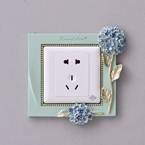 Switch sticker wall sticker Home Creative modern minimalist Decorative Socket with protective sheath resin Border cover Anti-dirty cover