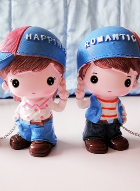 电视柜吊脚娃娃可爱风房间装饰品