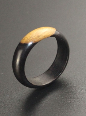 男女款白面阴阳木定制戒指木戒指