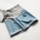 Bà bầu quần short jeans mùa hè phù hợp với phần mỏng thời trang nhà lỏng lẻo mặc quần ngủ cỡ lớn - Phụ nữ mang thai quần / quần bụng