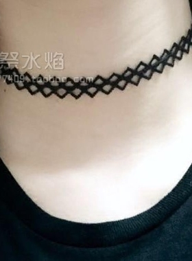 choker复古朋克风黑色蕾丝短项链