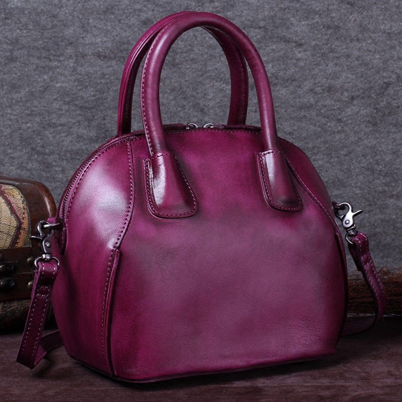 女牛皮贝壳包2020新款复古包包 sophmoda女士包袋