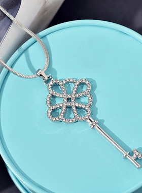 中国结钥匙女百搭配羊毛衫项链