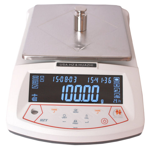华志充电HZY-B电子天平2kg/3kg/5kg0.01g  配RS232精准黄金秤称 - 图0