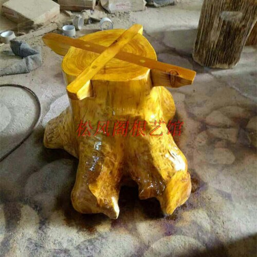 天然根雕凳子实木树墩子原木树桩木头茶几凳木桩坐凳树根底座花架 - 图2