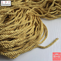5mm Yellow Twisted Rope Triple Rope Eurostyle Furniture Trim Rope Sofa Curtain Coined Rope Curtain Flow Susling