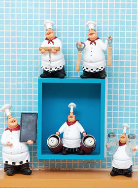 复古厨师餐厅酒吧咖啡馆桌面摆件