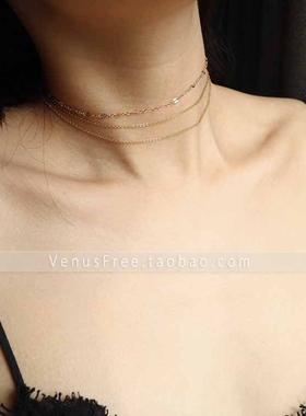 CHOKER包邮定制美国进口双层裸链