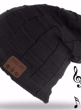 Wireless Bluetooth Beanie Knitted Plus Velvet Hat Headset