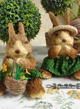 夫妇外单田园风森林系草编装饰品