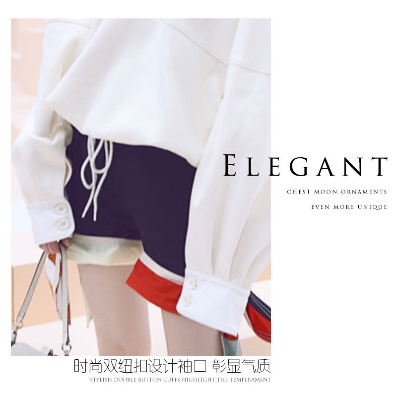 无法平凡 高品质时尚女装原摩登玫瑰【休闲气质范】无法平凡摩登运动风高雅定制卫衣拼色短裤分开拍1