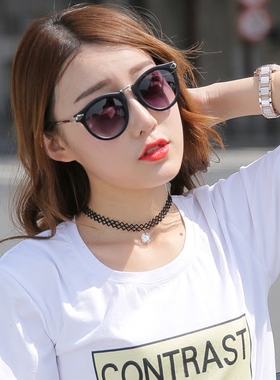 韩国新款明星款圆脸女士太阳眼镜