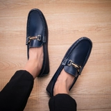 Демисезонные зимние туфли, универсальная трендовая повседневная обувь для кожаной обуви, в корейском стиле, из натуральной кожи