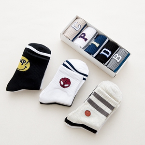 5条装男士纯棉篮球袜