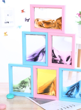 diy彩沙画带框无毒学生奖品摆件