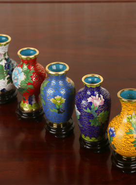 景泰蓝花瓶组合办公室商务工艺品