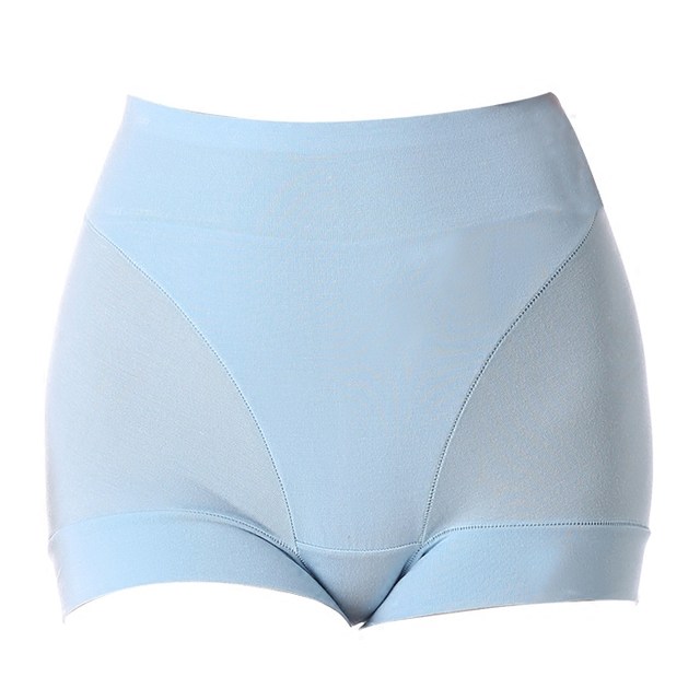 Summer women's plus size flat angle high waist belly-closing safety pants