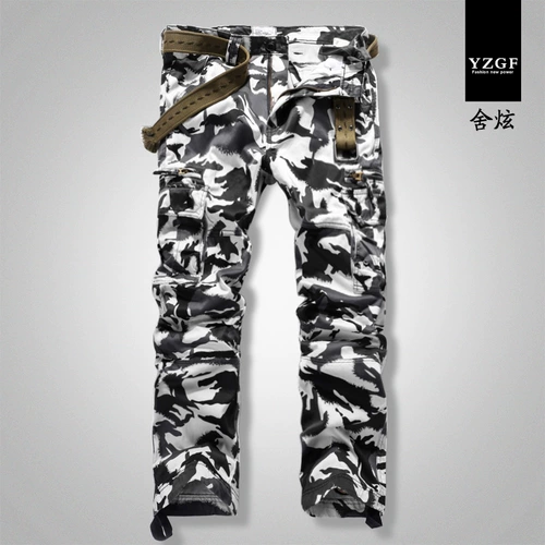 Военно-морские камуфляжные дорожные тактические штаны, черный орел, свободный прямой крой