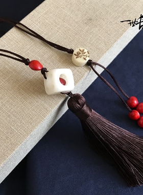 一世长安玲珑红豆书签刻字项链