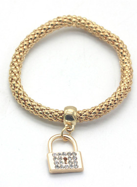 镶钻钥匙弹力多层手链