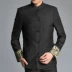 Tang phù hợp với thanh niên nam phong cách Trung Quốc rồng phiên bản Hàn Quốc của trang phục tự tu luyện Gongzi đẹp trai phù hợp với áo dài tay - Trang phục dân tộc