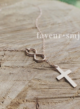 美国以色列交叉项链十字架吊坠