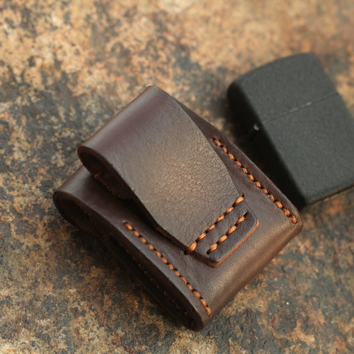 Ручная сделанная кожаная кожаная кожа кожаная кожаная корпус подходит для Zippo 鸹