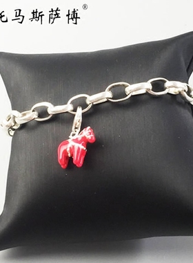 托马斯萨博纯银滴胶红色吊坠