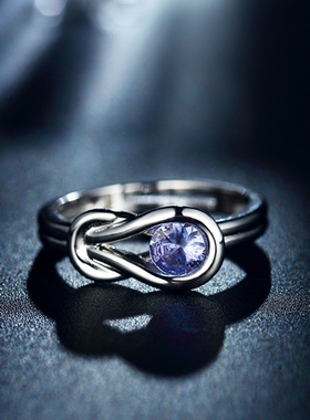 小肥珠宝天然宝石坦桑石戒指女