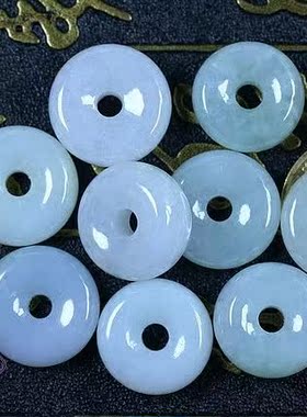 diy冰种翡翠珠子手链玉环