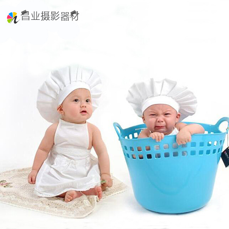 新款兒童攝影服裝影樓嬰兒寶寶百天拍照寫真服飾兒童小廚師服飾
