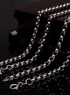 纯银男女十字O形高档毛衣链珍珠