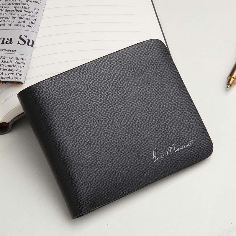 巴玛特横款牛皮青年超薄男士钱包 巴玛特钱包