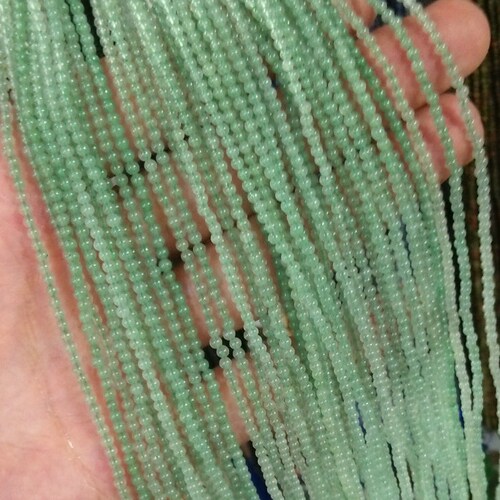 多款 天然蓝东陵绿东陵红东陵蓝纹石金沙石白松石散珠2mm DIY配件 - 图2