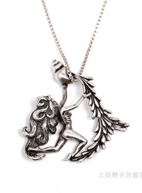 庭院欧美设计师孤品吊坠送银链