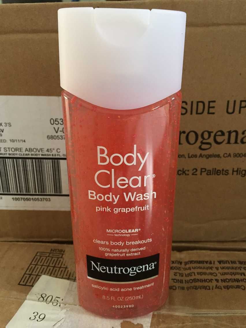 美國Neutrogena 露得清葡萄柚清亮身體沐浴露250ml 水楊酸 2020年