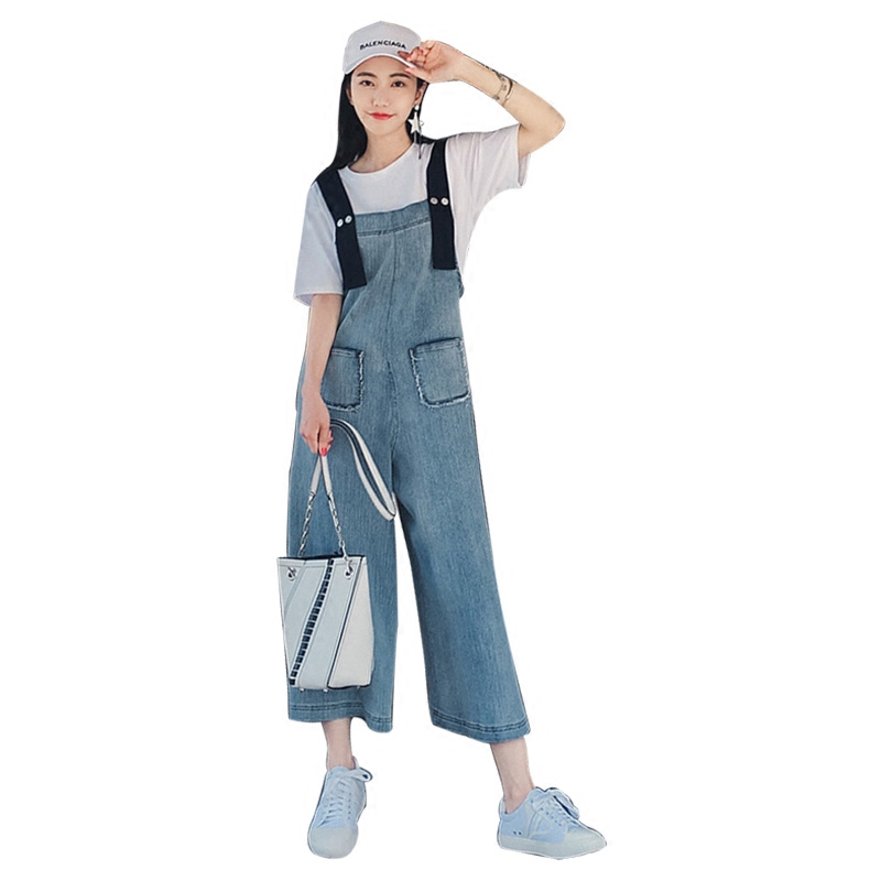 孕妇背带裤春夏阔腿裤外穿孕妇裤子 婴格恩母婴孕妇打底裤