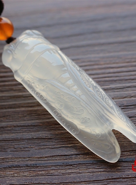 原色冰透玉髓一鸣惊人挂件吊坠