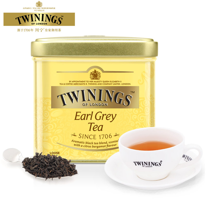 川宁Twinings豪门伯爵红茶500g罐装进口茶叶饮品下午茶散装茶送礼