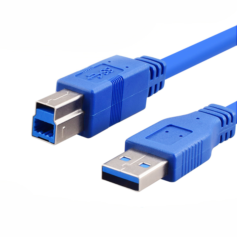 域能 USB3.0方口打印机线方口硬盘盒公对公高速数据连接线1/3/5米 - 图0