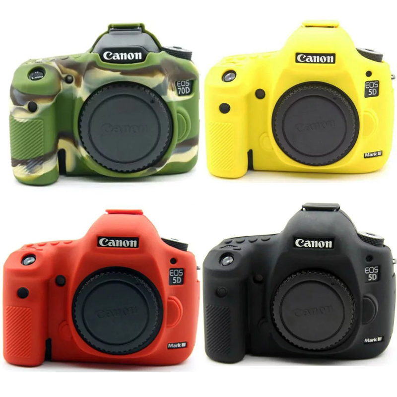 EOS R 750D相机套佳能5D2 850D 70D 6D2 1300D 1500D 单反2000D 3000D 4000D 相机包77D硅胶套 保护套5D4 5D3 - 图1