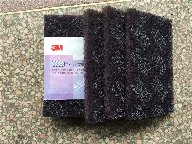 3M8688紫色百洁布，加厚纤维擦拭，强力去污，8688,320目拉丝磨片 - 图0